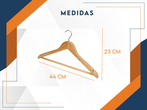 Pack De 120 Perchas Alta Calidad De Madera Lustrada Barniza