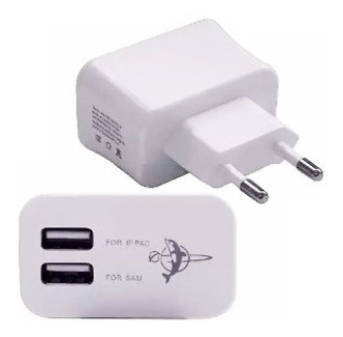 Imagem 1 de 5 de Carregador Usb Duplo P/ Tablet Amazon Kindle 5v 3a - Branco
