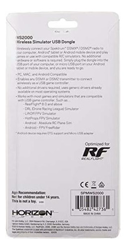 Dongle Simulador Rc Usb Inalámbrico Spektrum Ws2000