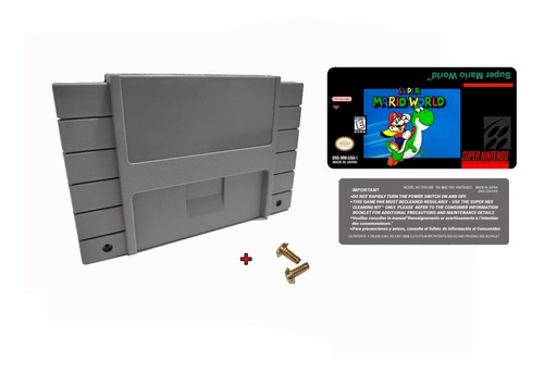 3 Cases Cartucho Super Nintendo Snes Com Labels  Parafusos