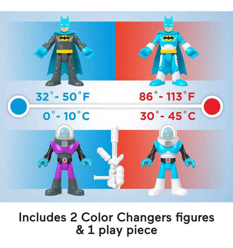Imaginext Dc Super Friends Batman Y Villano Color Changers