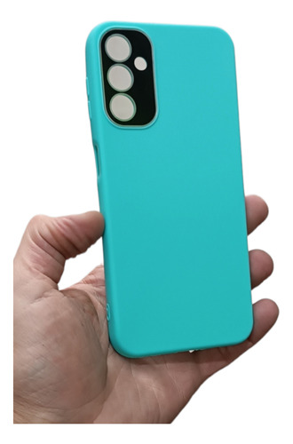 Funda Silicona Felpa Con Vidrio Cámara Para Samsung A14