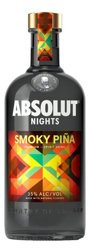 Vodka Absolut Nights Smoky Piña Suecia 700ml