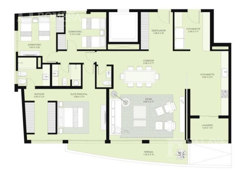 Imagen 7 de 10 de Espectacular Apartamento 2 Dormitorios En Av Roosvelt , Punta Del Este