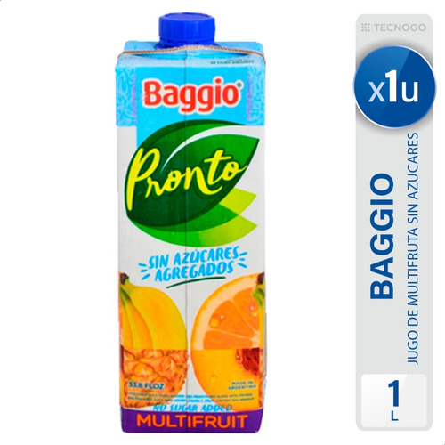 Jugo Baggio Pronto Multifruta Sin Azucares - Mejor Precio