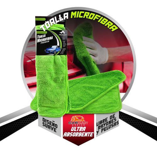 Toallas Microfibra Super Absorbente Premium 40x40 2 Piezas Color Verde