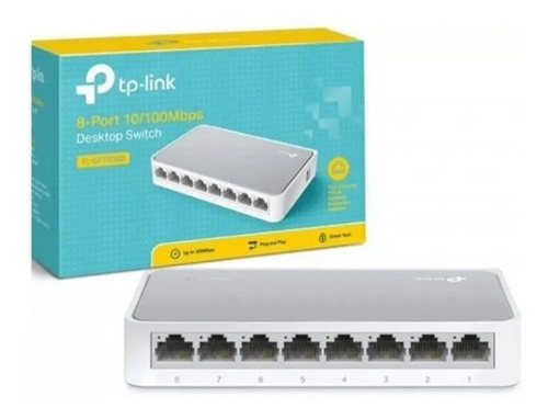 Imagen 2 de 3 de Switch Internet 8 Puertos 10/100mb Tp-link Ls1008 Red Rj45