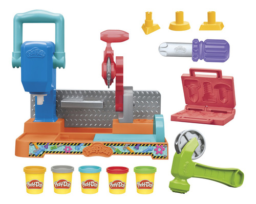 Play-doh Juego De Banco De Herramientas De Sello Y Sierra