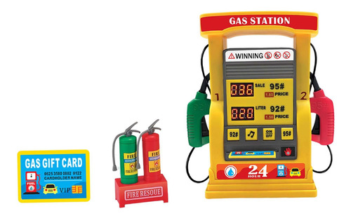 Playset De Simulação De Posto De Gasolina, Amarelo
