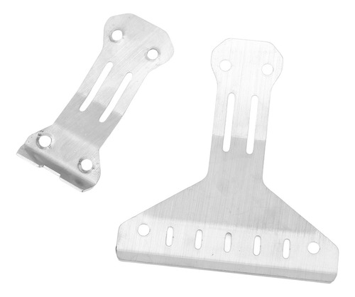 Cuerpo Delantero Y Trasero Plateado Rc Chassis Armor De Acer