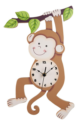 - Reloj De Pared Sunny Safari Monkey, Silencioso, Diseã...
