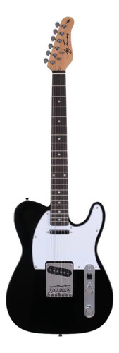 Guitarra eléctrica Jay Turser LT Series JT-LT telecaster de aliso black brillante con diapasón de palo de rosa