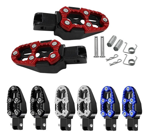 Pedalines Para Moto Universal Apoya Pies De Metal