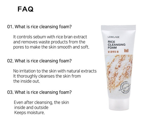Espuma Limpiadora Facial Coreana De Arroz_ Anti-imperfeccion