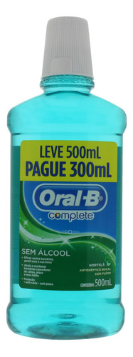 Oral-B Complete Enxaguante bucal hortelã 500 ml