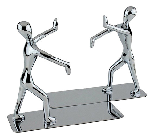 Par Kungfu Man Book End Holder Soporte De Libro De