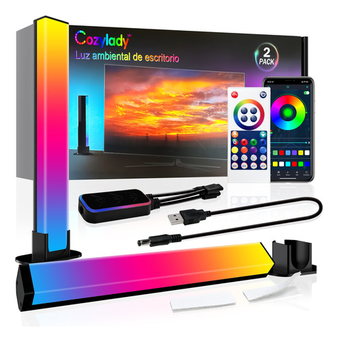 Barra De Luz Led Rgbic 30cm Bluetooth Escritorio Lámparas