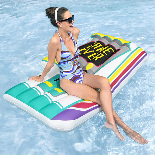 Inflable Salvavidas Montable Bestway Diseño Arcade 181 Cm Color Blanco