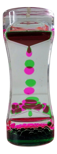 Reloj De Lava Sensorial Antiestres Verde/rosa