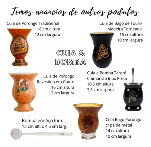 Cuia de Chimarrão Personalizada - Madeira Bago de Touro Preta em até 6x sem  juros.