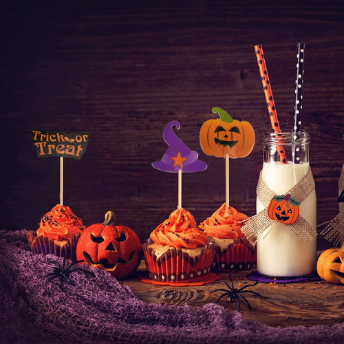 Fepito 120 Piezas Decoración De Halloween Topper Halloween P