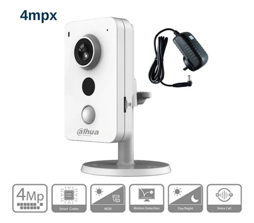 Imagen 3 de 7 de Camara Wifi Dahua 4mpx 2.8mm Ir10m Slot Sd H265 Audio Fuente