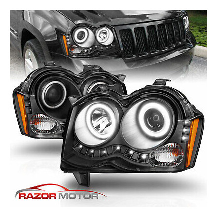 2008-2010 For Jeep Grand Cherokee Led Halo Projector Hea Rzk