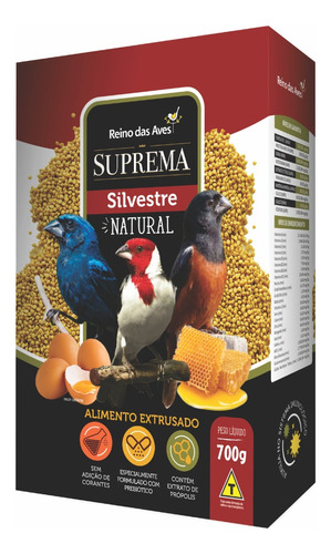 Ração Suprema Silvestre Natural Azulão Galo Campina Própolis