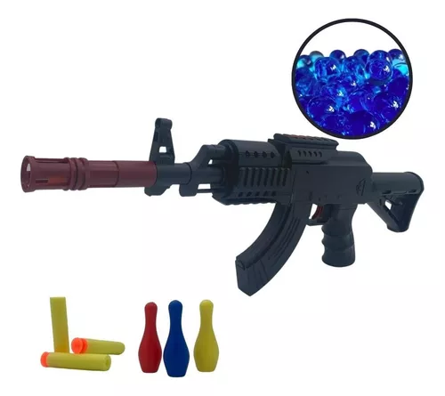 Fuzil Tipo Nerf , modelo M16 , atira bolinhas de gel e dardos de espuma  .link de compra na descrição 