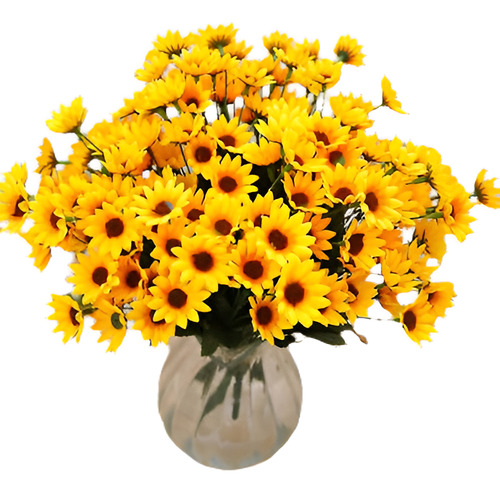 14head Falso Girasol Artificial Seda Flor Bouquet Casa Pr De