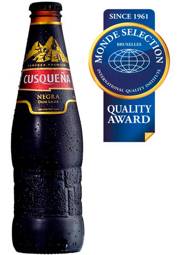 Imagen 2 de 10 de Cerveza Cusqueña Negra Dark Lager 330ml X4 - Origen Peru