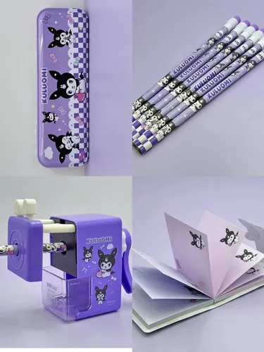 Kit Escolar Personajes Kuromi / My Melody Sanrio X12pcs