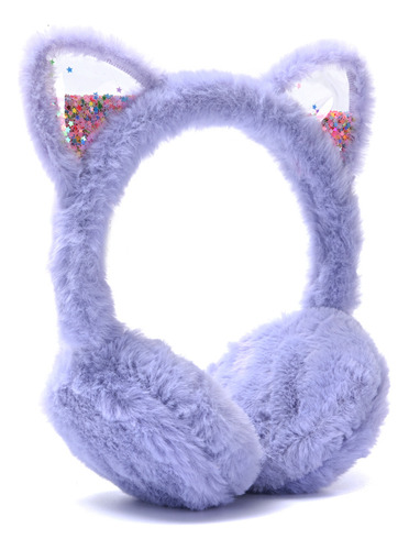 Orejera Skora De Peluche Infantil Orejitas Piel Tun Tunishop Color Violeta Diseño De La Tela N/a