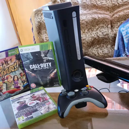 Xbox 360 Fat Elite 250gb Com Kinect E Jogos Originais | MercadoLivre