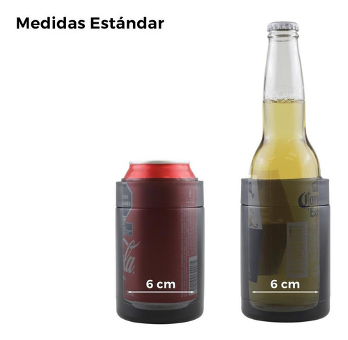 Imagen 7 de 10 de Porta Latas Térmico 12 Onzas Cerveza Acero Inoxidable