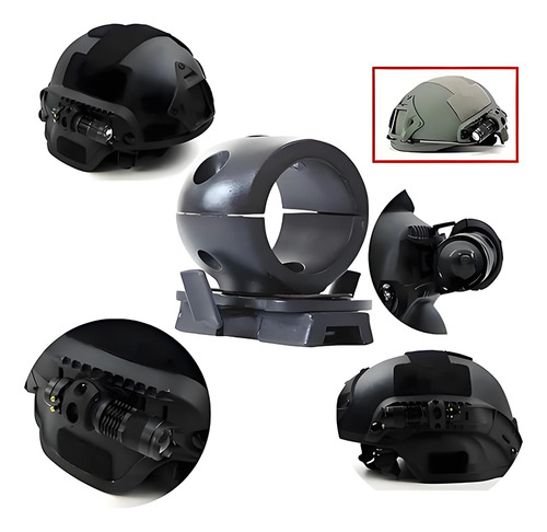 Eonspark Soporte Montura De Lámpara Para Casco Táctico Ciclismo 1.2