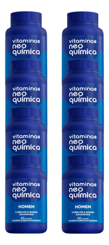Kit 8x Vitaminas Homem Com 60 Cpr - Neo Quimica