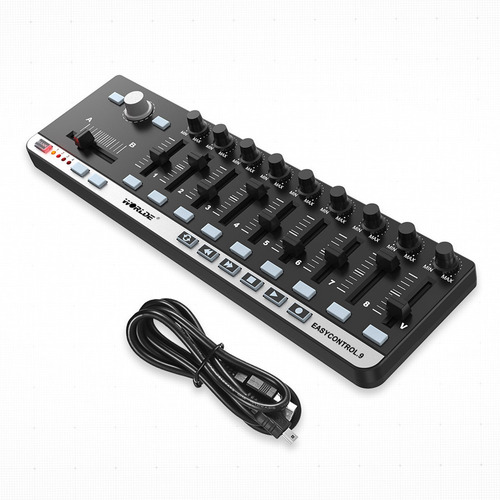 Controlador Midi Portátil Worlde Mini Easycontrol.9 Slim-lin