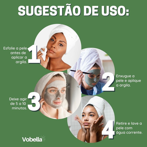 Kit 2 Argilas Verde Pó Clareador Facial Corporal Labotrat