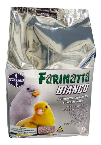 Farinatta Bianco 1kg - Farinhada Para Pássaros - Amgercal