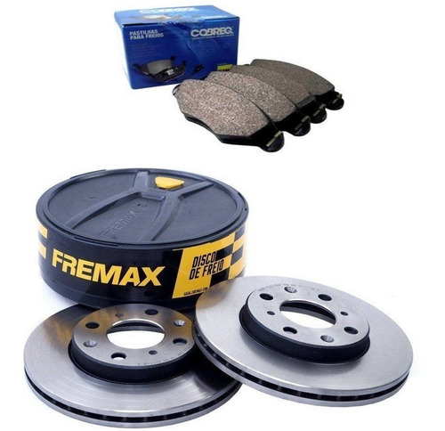 Kit Disco Fremax Pastilha Cobreq Freio Dianteiro Honda City E New Fit 2009 2010 2011 2012 2013 2014