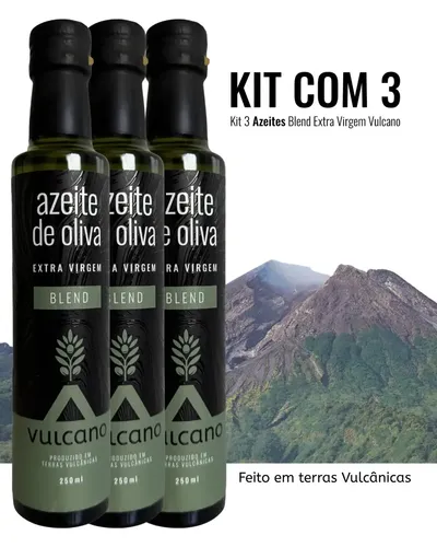 Kit Azeite Extra Virgem Vulcano Blend - 3 Unidades | Parcelamento