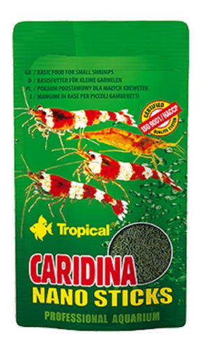Ração Tropical para camarões caridina nano sticks 10g