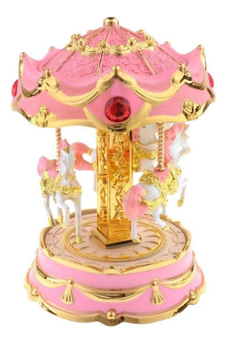 Carrusel Horse Music Box Round Caja De For Niñas Niños