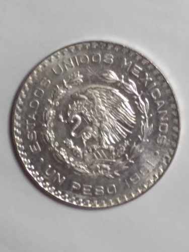 Imagen 3 de 9 de Moneda 1 Peso Morelos Plata Ley 100 Envio $40 Pesos