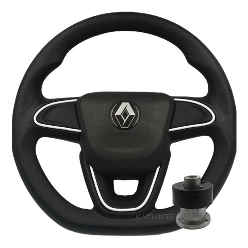 Volante Direção Montana Branco Renault Sandero Todos Os Anos