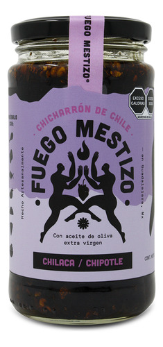 Salsa Marca Fuego Mestizo De Chile Chilaca Y Chipotle Con Aceite De Oliva Extra Virgen