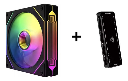 Kit 6 Fan Cooler Prism 6pro Argb + Hub Jl8 Argb Preto