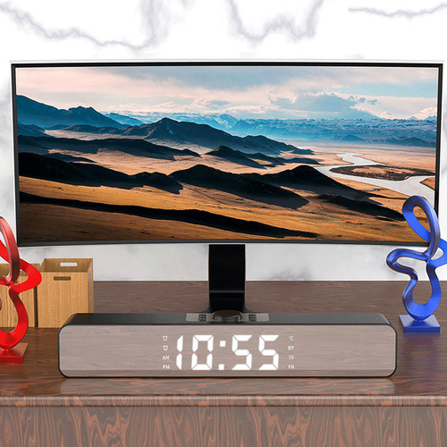 Altavoz Inalámbrico Bt Con Doble Despertador Con Pantalla De