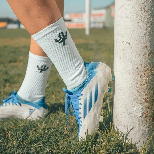Imagen 3 de 7 de Medias Trinche Técnicas Blancas X3 Deporte Fútbol